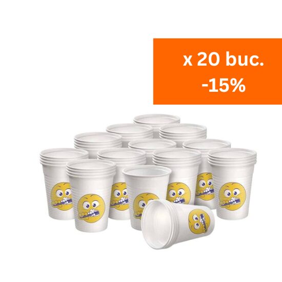 Pahare de unica folosinta Smily x 50 buc Akzenta 