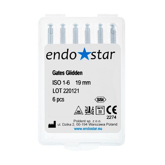 Freze endodondice Gates 01-06-19mm x 6 buc Endostar